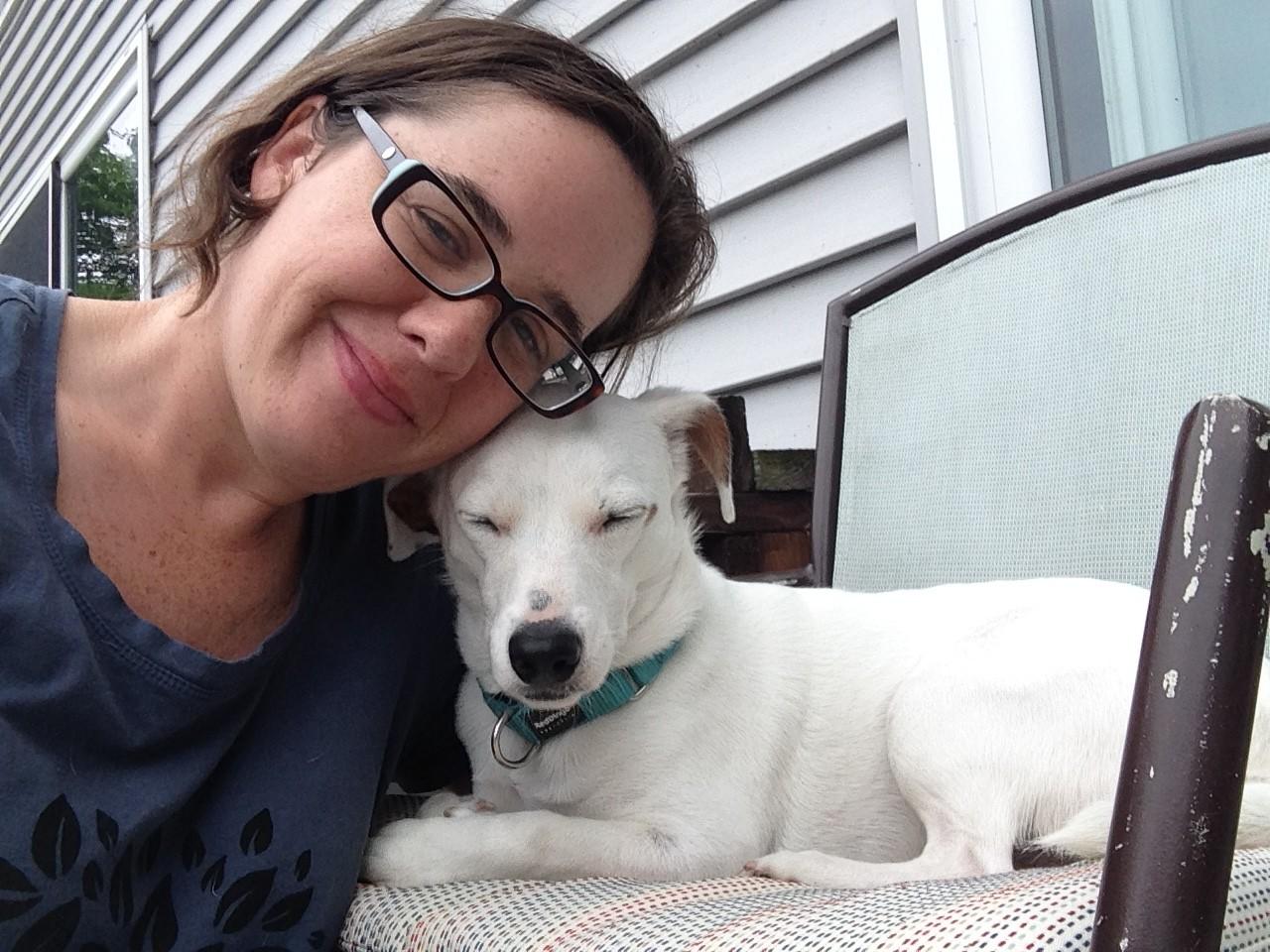 Suzy Q and her new owner.