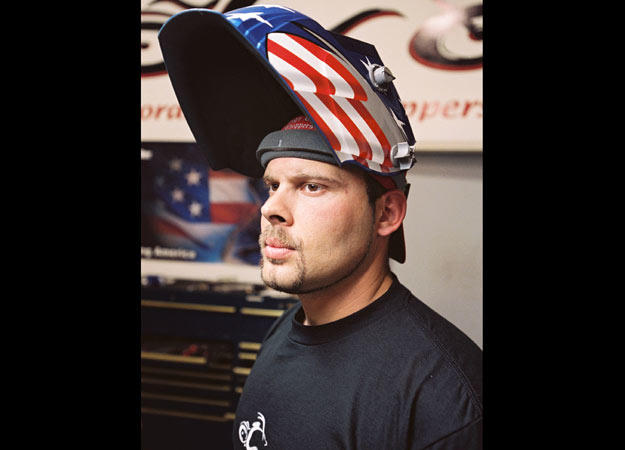 Paul Teutul Jr. from American Chopper's early days. The series pilot, Jet Bike, premiered in September 2002, if you can believe it.