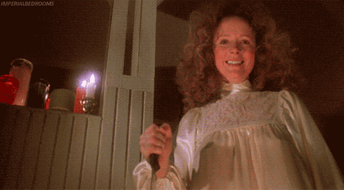 Margaret White played by Piper Laurie. Who could forget her infamous sing-song line: "They're all going to laugh at yoooou?"