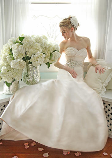 Victoria Nicole's gown No. 803 with sweetheart neckline, priced at $4,230.