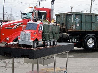 Trash Truck Cake