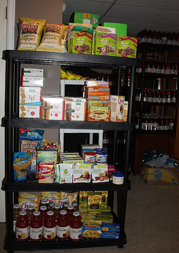 Extreme couponer Callie keeps a special section in her stockpile for organic and healthy food items.