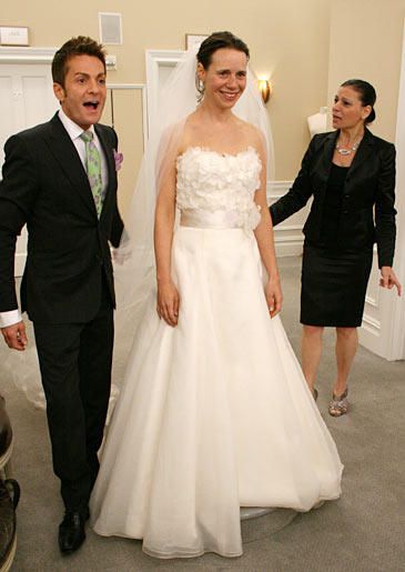 It's OK to love the first dress. Randy sees this happen all the time. He tells brides that if they trust themselves, everyone else will fall in love with that first dress, too.