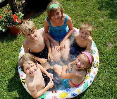 We asked TLC.com fans to share their pool pics and share they did!! Danielle Burman says: I think we might need a bigger pool... lol ;) My kids: Summer 11, Dylan 9, Riley & Rachel 7 and Zachary 5