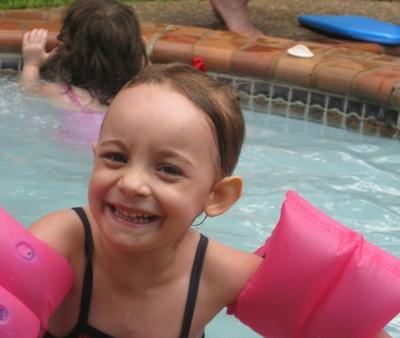 Ashley taking a dip!