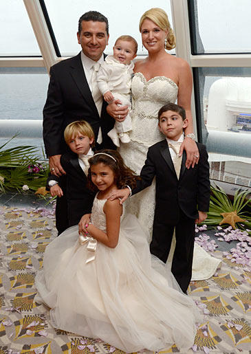The Valastro family at the vow renewal ceremony: Buddy, baby Carlo, Lisa, Buddy Jr., Sofia and Marco.