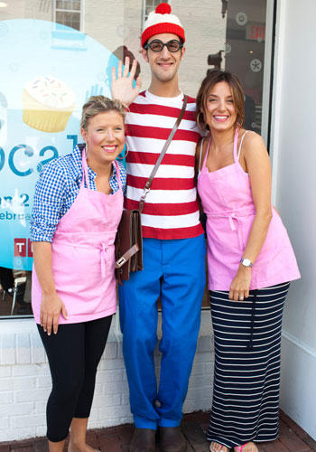 What happens when a pop culture icon and a bakery with a cult following collide? Where's Waldo visited Georgetown Cupcake to have a little fun with sisters Sophie and Katherine! See if you can spot him in these photos.