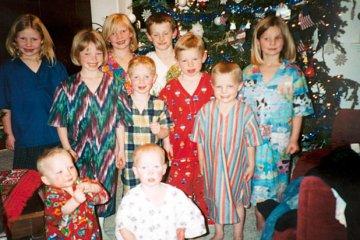 The Brown children celebrate a happy Christmas morning!