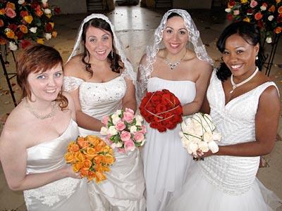 Meet the brides: Rachel, Hannah, Janitza, and Tinisha.