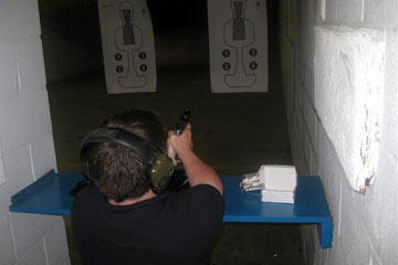 Bill embraces his new Texas lifestyle and takes aim at the Shiloh Shooting Range in Houston. He may be under four feet tall, but he's packing heat!