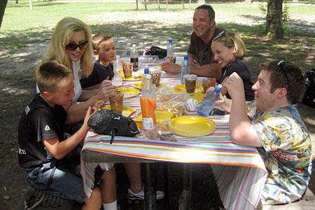 Bill and Jen's friends include two baseball-loving kids who are eager to help with baseball practice.