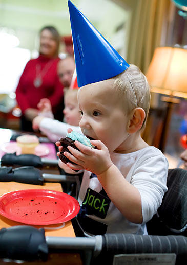 Jack's birthday cupcake.
