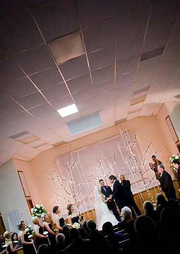 Lindsay and Coty's wedding ceremony. Photo by
