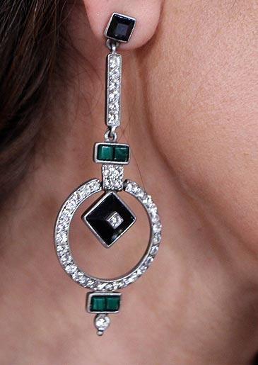 Diamond/Jade Earrings from