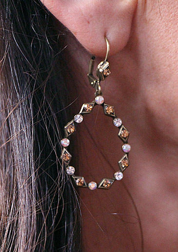Pink, coral and gold are a flirty touch for summer earrings.
