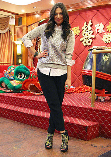 Grey Sequined Sweater by