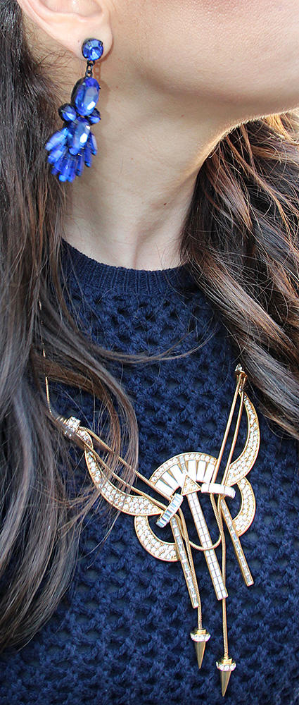 Blue Chandelier Earrings by