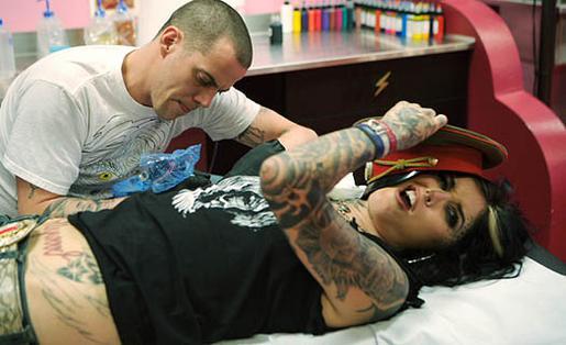 Kat Von D feeling the pain.
