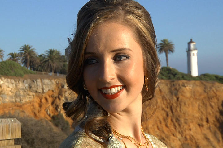 A 24-year-old bride from San Diego, Sharon met her groom through friends at her church.
