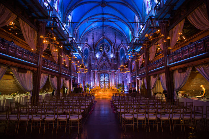 Andrea and Patrick's wedding took place at the Angel Orensanz Foundation for Contemporary Art in New York City.