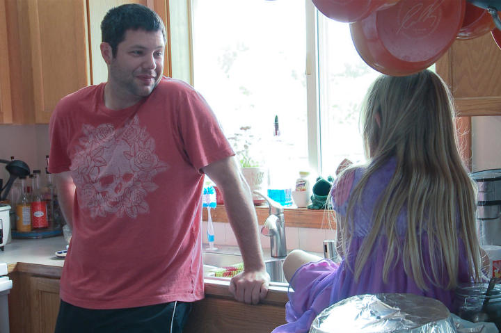 Brett spends time with his daughter, Cassidy, who's visiting for the summer.