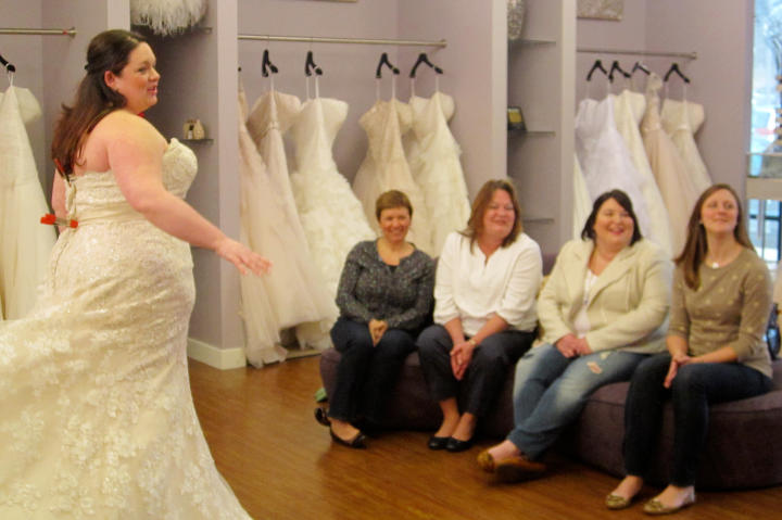 Plus-size brides can't wear most sample-size gowns at other bridal salons, so that's what makes their experience at Curvaceous Couture so satisfying -- they can try on dresses that fit!