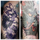 An impressive cover-up from tattoo artist Lisa Del Toro.