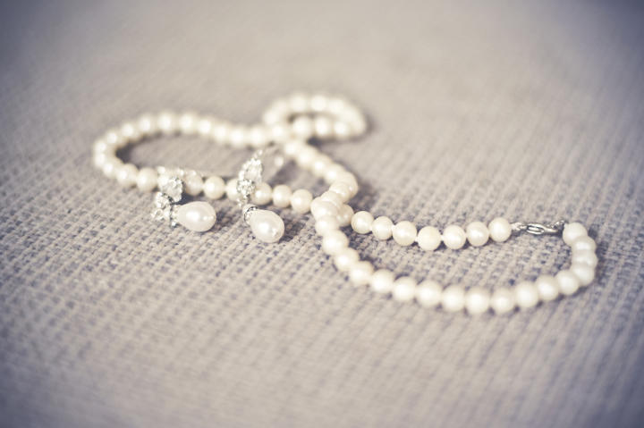 Jenn's pearl jewelry.