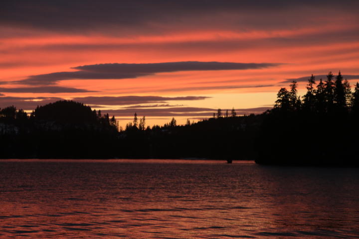 An Alaskan sunset is a majestic sight to behold.