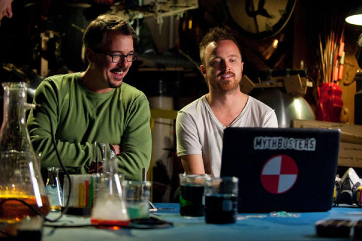 The genesis of the special was a June 2012 interview that Vince Gilligan did in Vulture. When asked which show he'd like to do a crossover event with and why, Vince replied, "MythBusters. I'd dig seeing those guys prove or disprove some of the crazy stuff we've done on Breaking Bad."