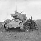 A British Valentine tank in Tunisia which was captured by the Germans in November 1942 and used by them until it was knocked out by the original owners, February 1943.
Watch video of the