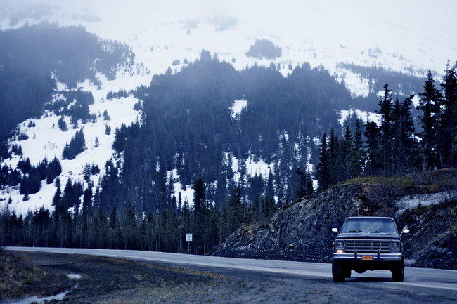 John and Ken drive to a gold prospect location.