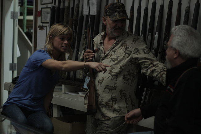 Phred speaks with Ken at Wild West Guns.