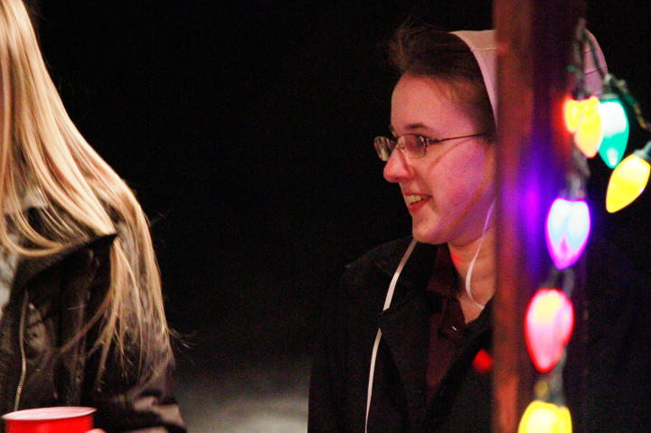 Katie-Ann felt self-conscious at the hut party, where Amish young adults and some teens on rumspringa intermingled with loud music, alcohol and cigarettes. Jeremiah urged her to be herself and talk to boys; despite his bad-boy reputation, he was especially kind to Katie-Ann and built up her confidence for the evening.