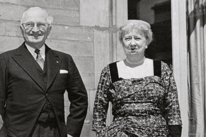 Harry and Bess Truman Meeting with King Baudouin