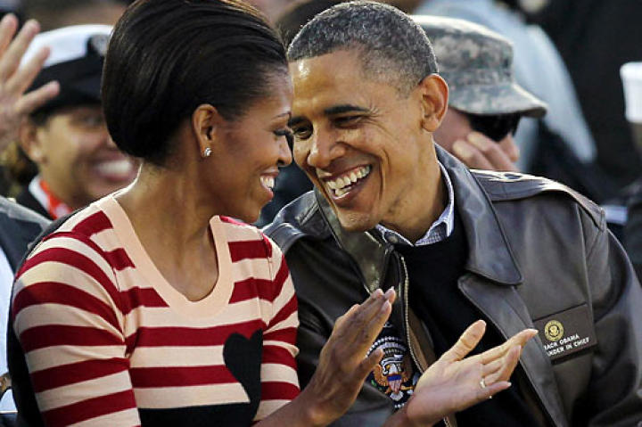 How in love is our President with his First Lady? Barack and Michelle Obama don't hesitate to show a little affection in public.
