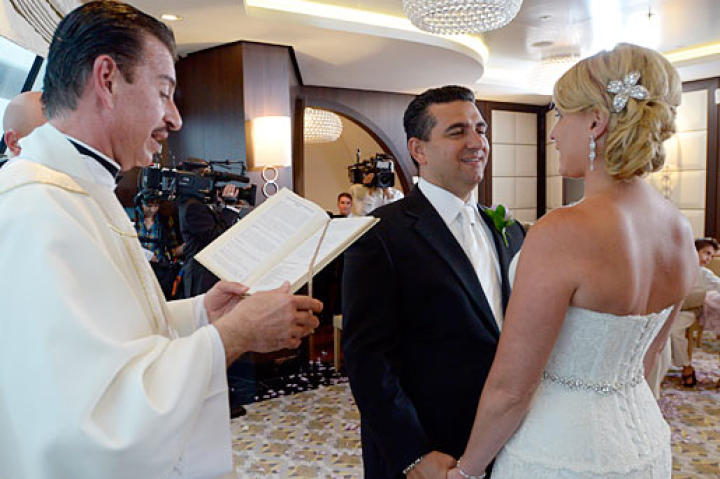 Buddy and Lisa share a special moment during the ceremony.