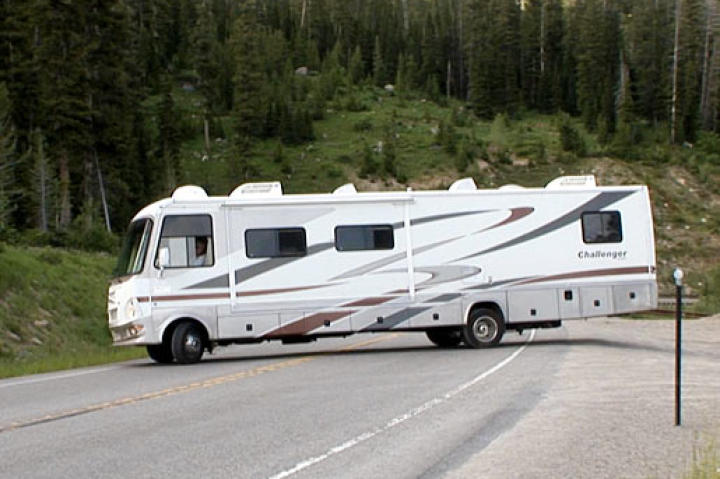 The "Antmobile" (Challenger RV) hits the road.