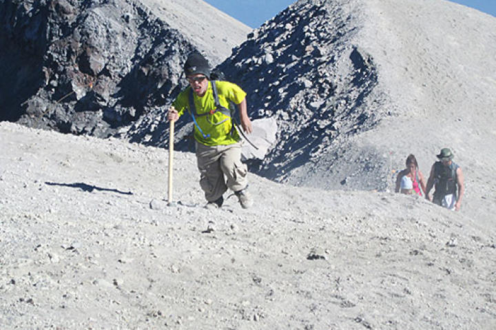 Zach Roloff tackles the rugged landscape.