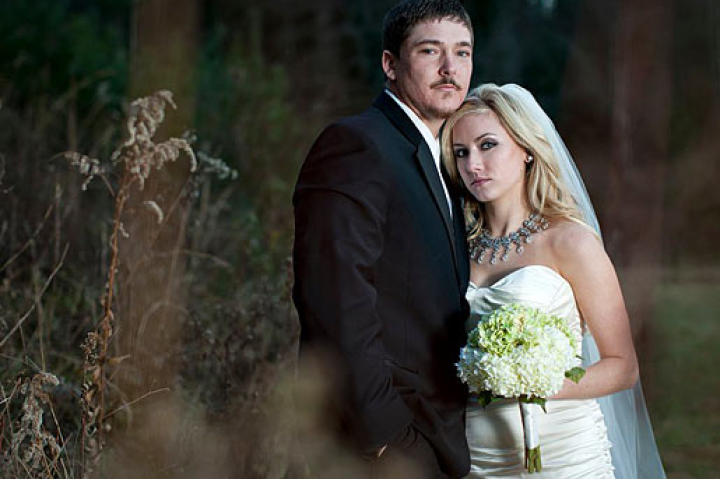 Lindsay and Coty on their wedding day. Photo by