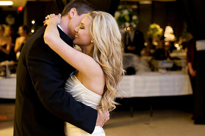 Lindsay and Coty dance on their wedding day. Photo by