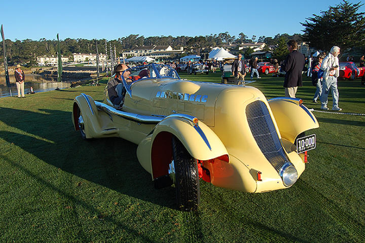 Parking Yellow Car at Concours d Elegance as seen on the Monterey Week 2007.