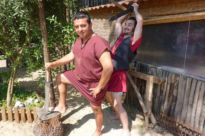 Buddy!! Watch your back!!! NEVER turn your back on a gladiator!