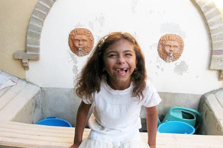 Buddy's daughter Sofia minus her two front teeth in Sicily.