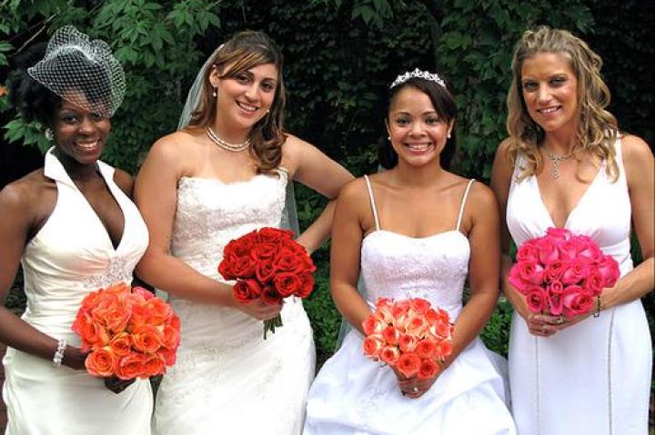 Brides (left to right): Tara, Editza, Alana, and Kati.