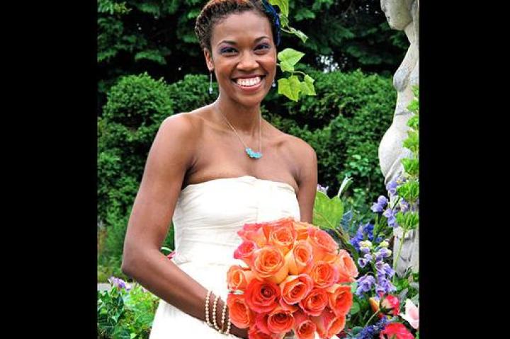 Alexis in her wedding gown.