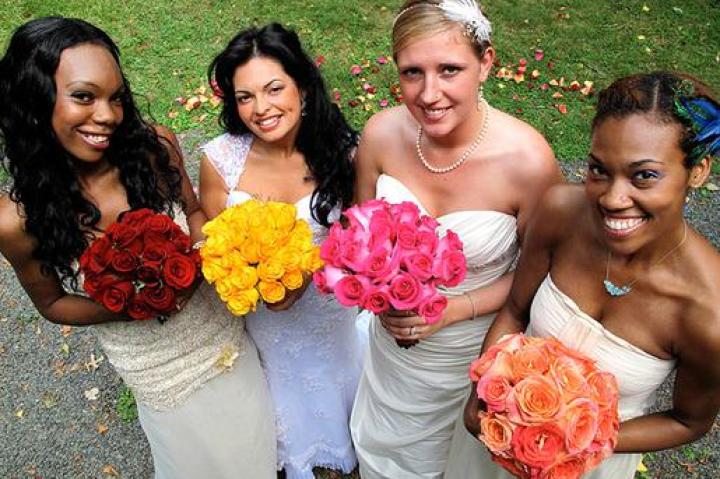 Brides (left to right): Dashina, Karen, Jessica, and Alexis.