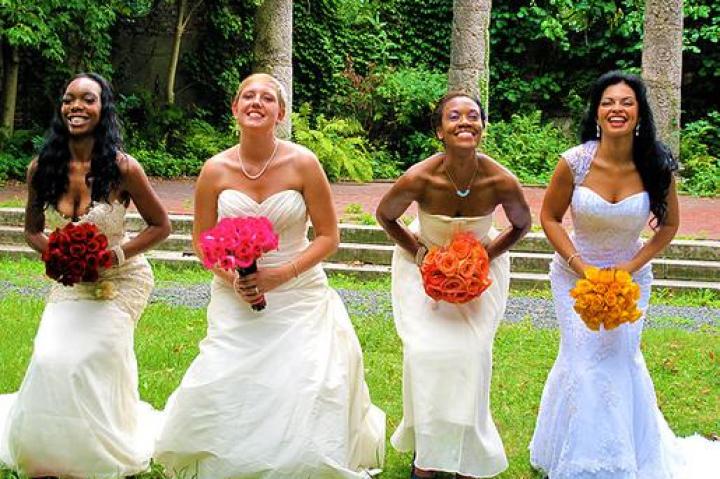 Brides (left to right): Dashina, Jessica, Alexis, and Karen.