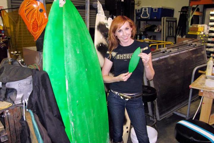 Can a surfboard tied to the top of a car be lethal? Kari Byron shows off the small-scale replica she fashioned at NASA.