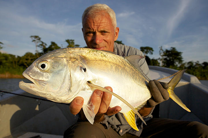 Jeremy Wade with a tarpon.